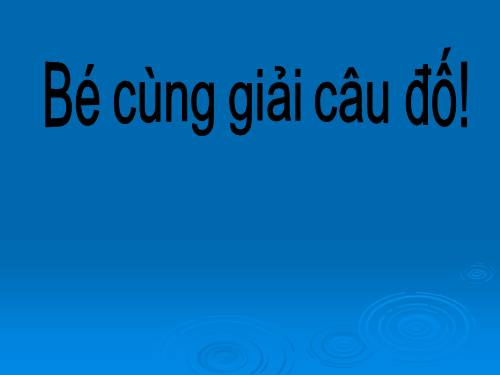 Câu đố về các mùa trong năm.