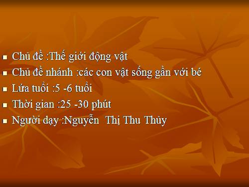 nhung con vat song trong gia dinh