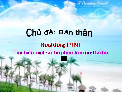 tìm hiểu một số bộ phận trên cơ thể bé