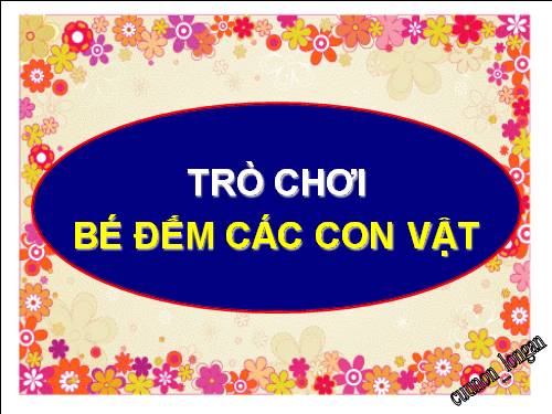 Trò chơi đếm các con vật