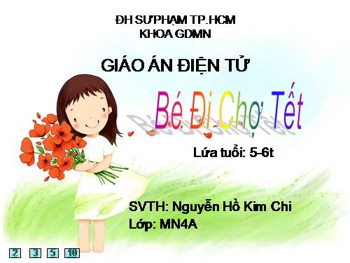 Bé đi chợ Tết