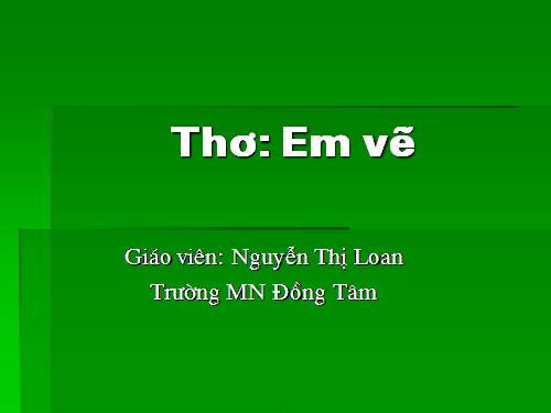 Thơ: Em vẽ