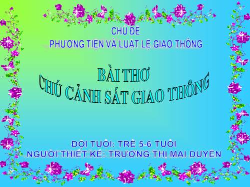 Thơ: Chú cảnh sát giao thông