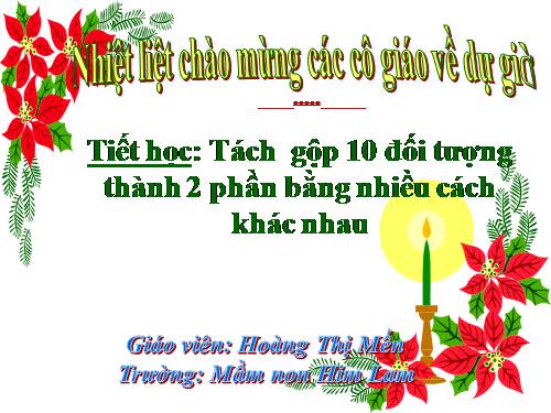 Toán số 10 tách gộp