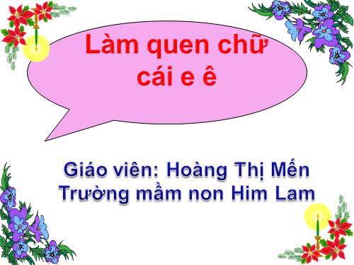 Làm quen chữ Viết