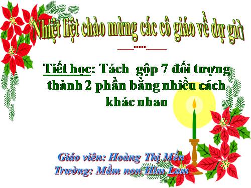 Toán Tách gộp nhóm có số lượng 7