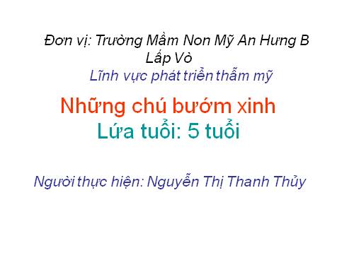 bài giảng " vòng đời của bướm"