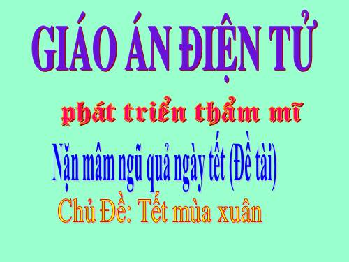 TẠO HÌNH: NẶN MÂM NGŨ QUẢ NGÀY TẾT( đề tài)