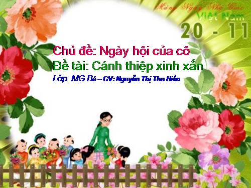 Đề tài: Cánh thiệp xinh xắn