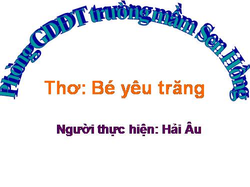 THƠ BÉ YÊU TRĂNG