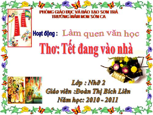 thơ têt đang vào nhà