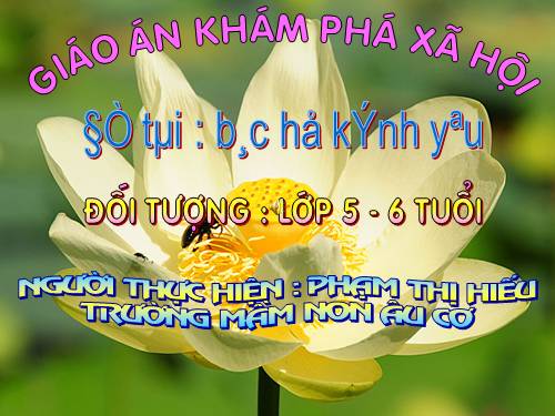 Bac Ho kinh yeu -  Hieu MN Au Co