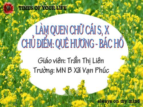 Lam quen chu cai s, x