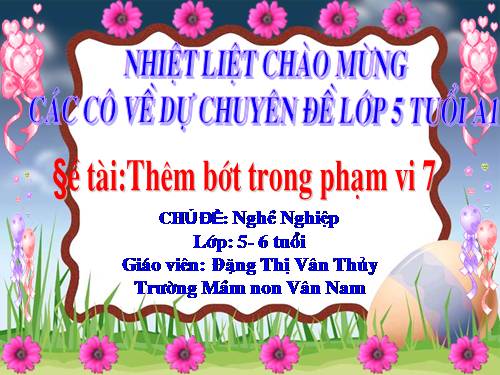 Thêm bớt trong phạm vi 7