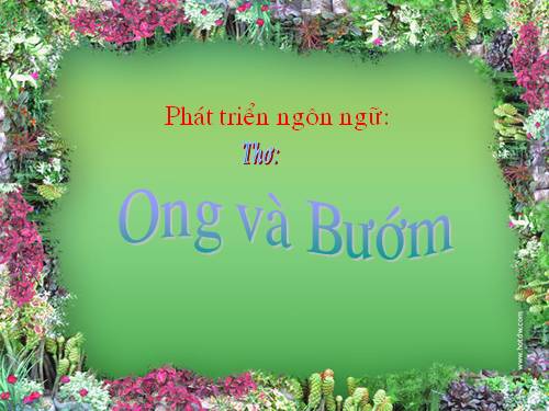 Thơ:Ong và Bướm