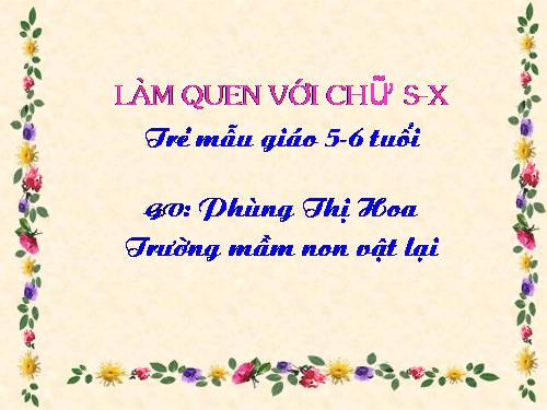 hoat động làm quen chữ cái