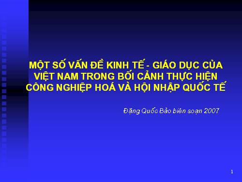 GDVN truoc boi canh hoi nhap Quoc te