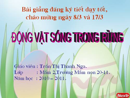 dong vat song trong rung