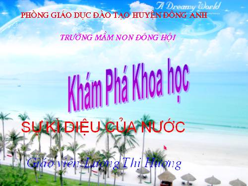 Sự kỳ diệu của nước