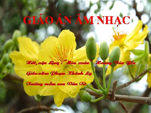 giáo án âm nhạc:vận động "Mùa xuân"