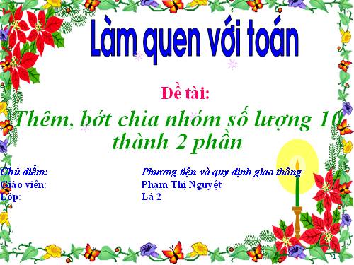 Toán số 10(t3) Chủ điểm Giao thông