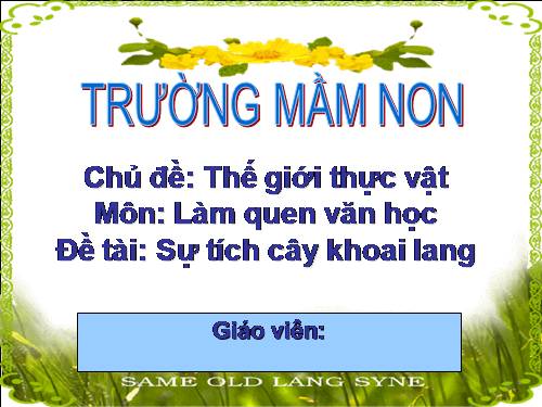 Sự tích cây khoai lang