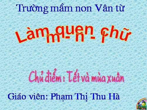 bài 1 chữ cái l m n