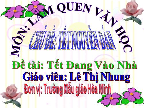 tết đang vào nhà