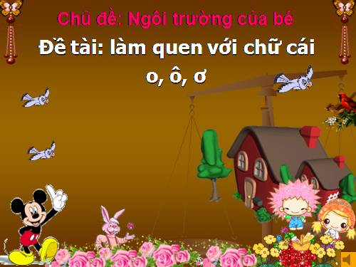 Chữ cái O, Ô, Ơ