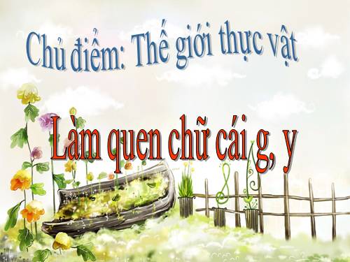 Làm quen chữ cái g, y