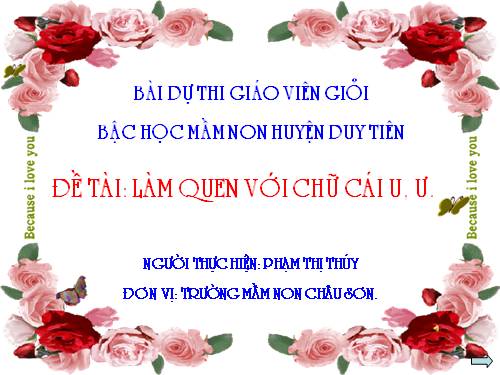 Lam quen voi chu cai u,ư