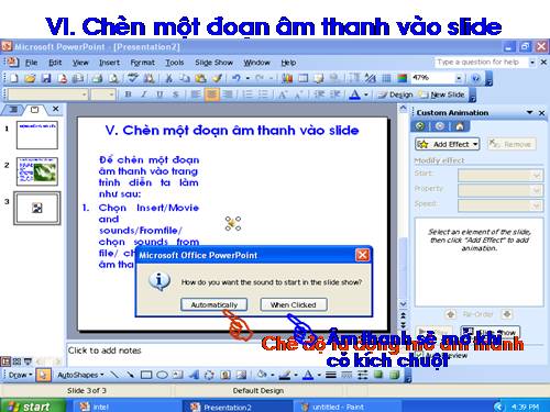 cach chen am thanh vao Powerpoint