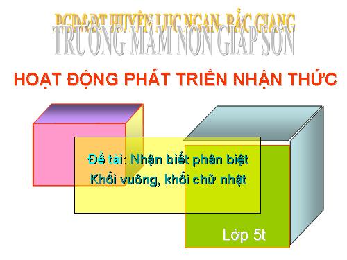 Nhận biết khối vuông, khối chữ nhật