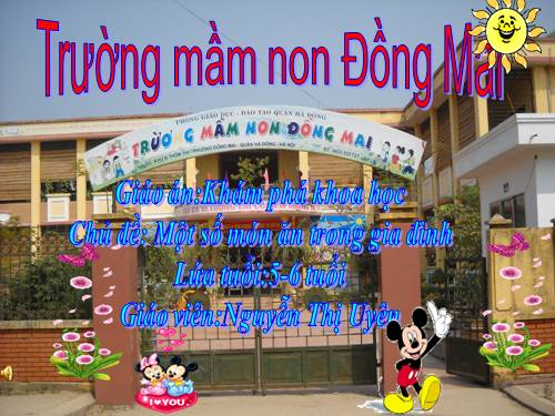 KPKH Mot so mon an trong gia dinh