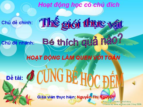 Toán: Bé thích quả nào