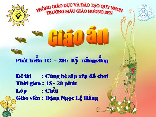 Kỹ năng sống - Sắp xếp đồ chơi