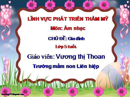 LĨNH VỰC PHÁT TRIỂN THẨM MỸ_ Môn âm nhạc lớp 5 tuổi