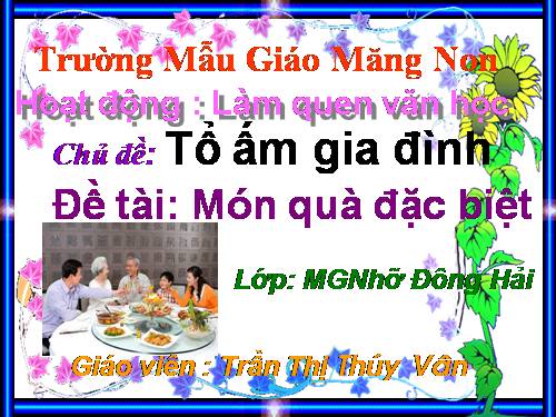 LQVH: Chuyện MÓN QUÀ ĐẶC BIỆT(chuyện sáng tạo)