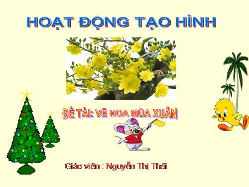 tạo hình vẽ hoa mùa xuân