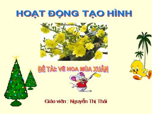 tạo hình vẽ hoa mùa xuân