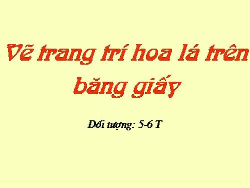 Vẽ Trang trí hoa lá