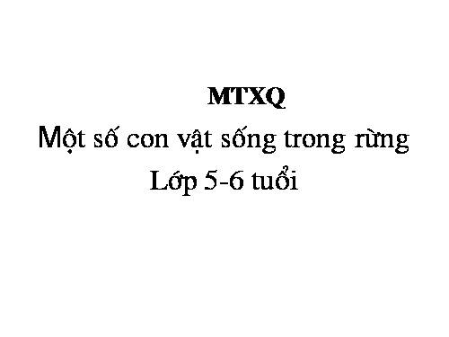 Một số con vật trong rừng