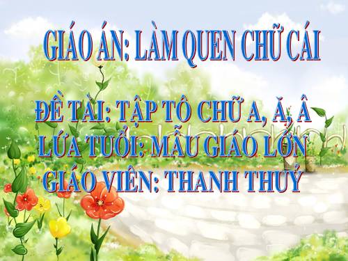 Tập tô chữ a, ă, â