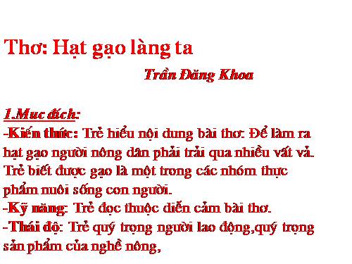 Hạt gạo làng ta