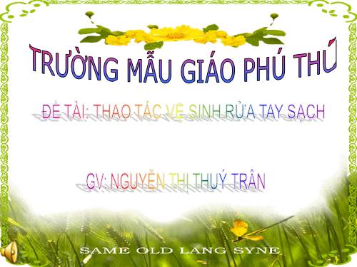 THAO TAC VE SINH