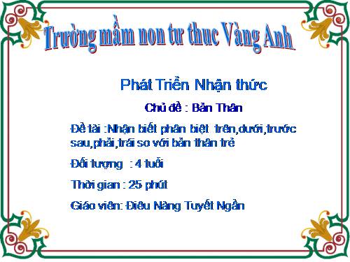 Phát trien nhận thức