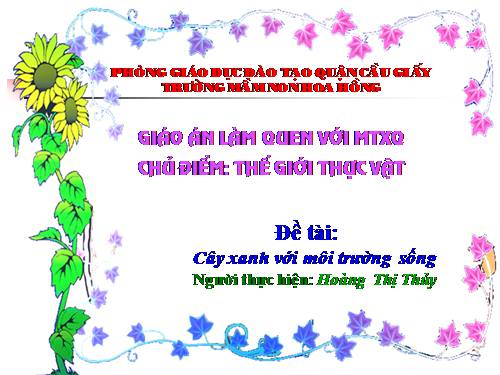 cây xanh và môi trường