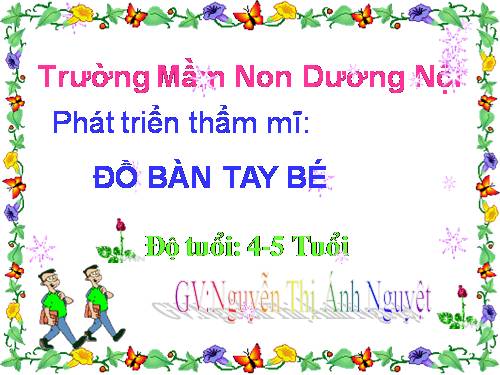 HĐTH: Đồ bàn tay bé - 4-5 tuổi.