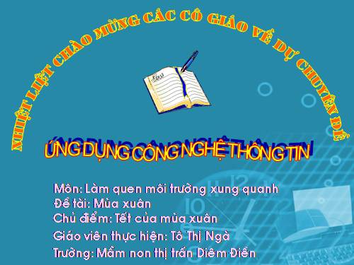 Làm quen môi trường xung quanh - Chủ điểm mùa xuân - Đề tài Tết của mùa xuân