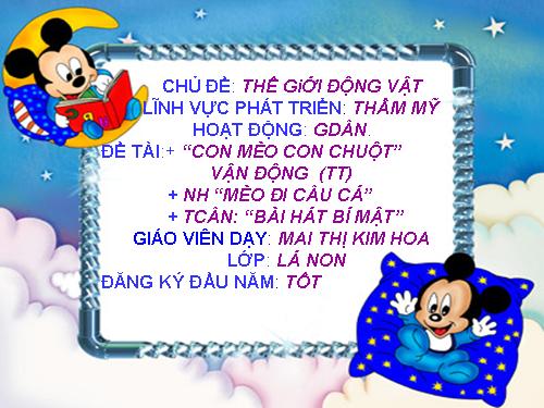 dạy hát con mèo - con chuột